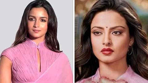 Alia Bhatt Channels Rekha's Timeless Glamour in Silsila-Inspired Look at Umrao Jaan Screening!