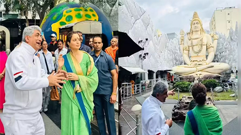 कंगना रनौत ने बेंगलुरु के शिवोहम शिव और माता वैष्णो देवी मंदिर में लिया आशीर्वाद!