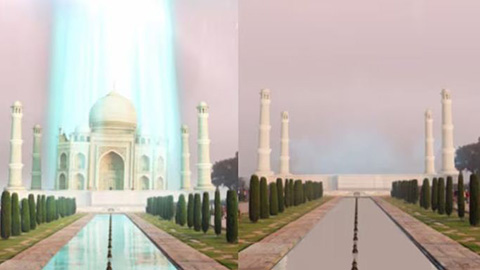 The Taj Mahal goes missing!? Strange light over Agra sparks global mystery!