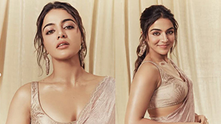 Wamiqa Gabbi Dazzles in Blush Saree, Embodies 'Titli' for Bhool Chuk Maaf Promotions!