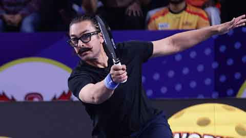 Bollywood megastar Aamir Khan adds four feathers to World Pickleball League by playing an enthralling exhibition game!