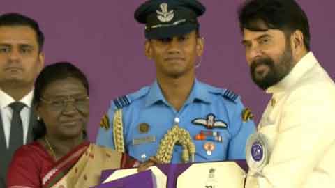 Mammootty Receives Thunderous Standing Ovation on Historic 4th Best Actor National Award Win!