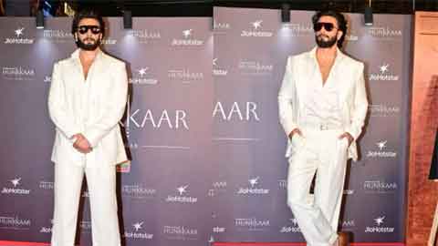 Ranveer Singh Makes First Public Appearance in All-White Suit Post Welcoming Second Baby Girl with Deepika Padukone!