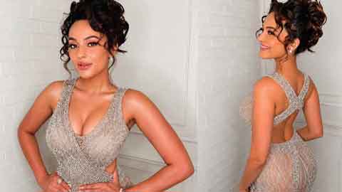 Seerat Kapoor Turns Heads in Champagne Couture, Delivering a Masterclass in Red Carpet Elegance!
