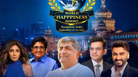 Shilpa Shetty, Arjun Kapoor, Kiran Bedi among prominent personalities at World Happpiness Summit in Bengaluru!