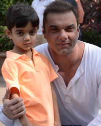 Sohail Khan at Arpita Khan Baby Shower Ceremony