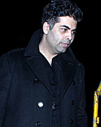 Karan Johar at Hrithik Roshan Birthday Party