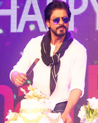 Shah Rukh Khan at SRK Celebrates 50th Birthday With Media