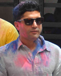 Farhan Akhtar at Shabana and Javed Akhtar Holi Bash 2015