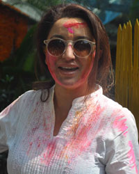 Tisca Chopra at Shabana and Javed Akhtar Holi Bash 2015