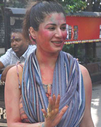 Kainaat Arora at Shabana and Javed Akhtar Holi Bash 2015