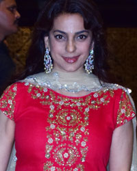 Juhi Chawla at Wedding Reception of Preity Zinta