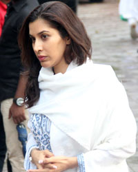 Sophie Choudhary at Ashok Chopra Funeral