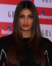 Athiya Shetty at Athiya Shetty Unveils Latest Issue of Grazia