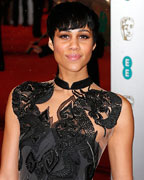 Zawe Ashton poses as she arrives for the British Academy of Film and Arts (BAFTA) awards ceremony at the Royal Opera House in London