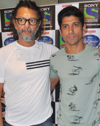 Rakeysh Omprakash Mehra and Farhan Akhtar at promote Bhaag Milka Bhaag on Indian Idol Junior