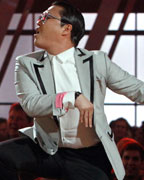 Show host Tracy Morgan and South Korean rapper Psy perform during the Billboard Music Awards at the MGM Grand Garden Arena in Las Vegas, Nevada