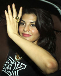 Jacqueline Fernandez at Bollywood Celebs at Karan Johar House