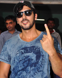 Zayed Khan at Bollywood Stars Cast their Votes