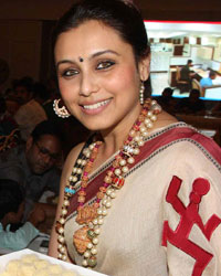 Rani Mukherjee at Bollywood Stars Celebrate Durga Pooja