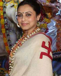 Rani Mukherjee at Bollywood Stars Celebrate Durga Pooja