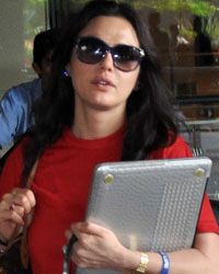 Preity Zinta at Celebs Arrive Back From IIFA