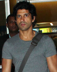 Farhan Akhtar at Celebs Arrive Back From IIFA