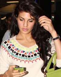 Jacqueline Fernandez at Celebs Arrive From IIFA 2013