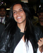 Neha Dhupia at Celebs Leave For TOIFA Awards