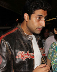 Abhishek Bachchan at Celebs Leave for IIFA 2013