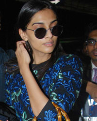 Sonam Kapoor at Celebs Leave for IIFA 2013