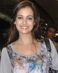 Diya Mirza at Celebs Leave for IIFA 2013