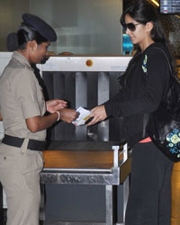 Katrina Kaif at Celebs Leave for IIFA 2013