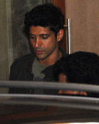 Farhan Akhtar at Celebs Visit Sanjay Dutt Post SC Verdict