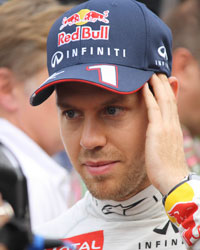 Sebastian vettel at Formula 1 Indian Grand Prix 2013