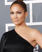 Jennifer Lopez arrives at the 55th annual Grammy Awards in Los Angeles, California