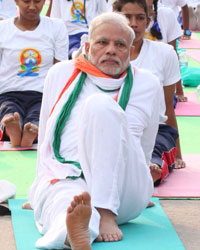 Narendra Modi at International Yoga Day Celebrations