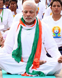 Narendra Modi at International Yoga Day Celebrations