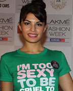 Jacqueline Fernandez at Jacqueline Unveils PETA Campaign