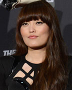 Cast members from 'Pitch Perfect' Adam Devine, Alexis Knapp, Hana Mae Lee, Utkarsh Ambudkar and Ester Dean pose with their awards for best musical moment at the 2013 MTV Movie Awards in Culver City, California