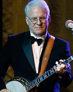 Actor and comedian Steve Martin performs with the Steep Canyon Rangers at the Muhammad Ali Celebrity Fight Night Awards XIX in Phoenix, Arizona
