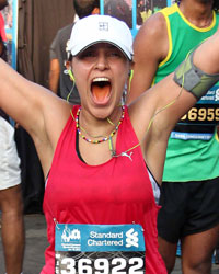 Neha Dhupia at Mumbai Marathon 2014