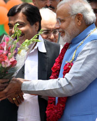 Narendra Modi at Narendra Modi at BJP Headquarters