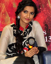 Sonam Kapoor and Dhanush at Reliance Digital