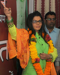 Rakhi Sawant at Rakhi Launches Her Political Party