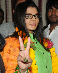 Rakhi Sawant at Rakhi Launches Her Political Party