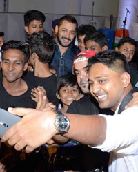 Salman Khan at Salman Celebrates Diwali with Dharavi Rocks