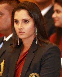 Sania Mirza at Sania Mirza Receives Rajiv Gandhi Khel Ratna Award