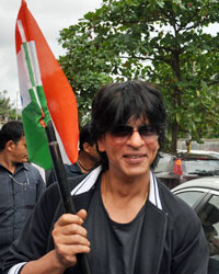 Shah Rukh Khan at Shahrukh Celebrates Independence Day