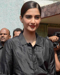 Sonam Kapoor at Sonam Unveils Neerjas Plaque at Xaviers Institute